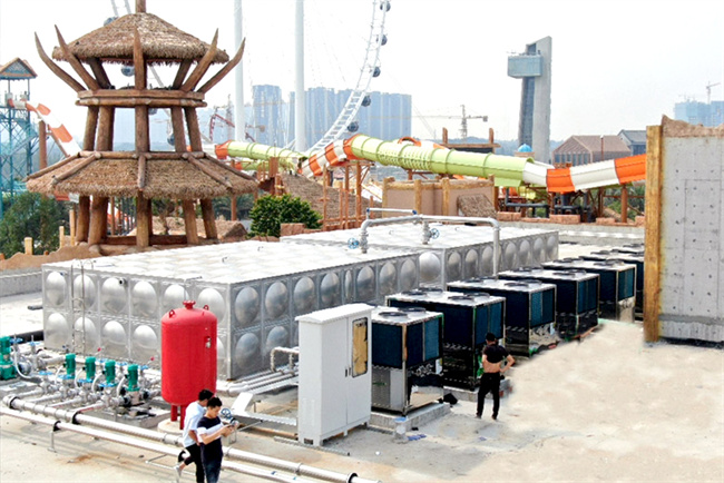 顺德华侨城水上乐园热水工程，碧涞空气能热泵引领热水革命