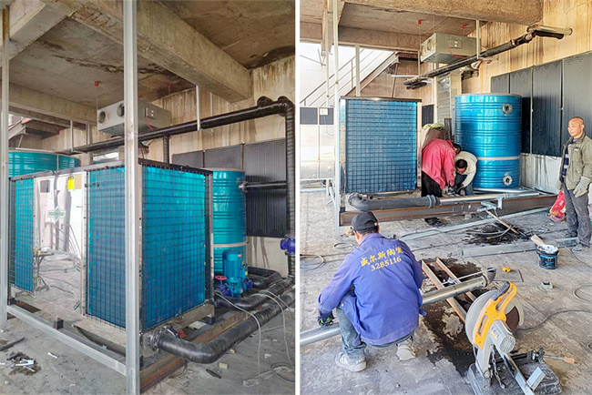 山西省太原市夜未央足疗养生会所采用碧涞节能设备，实现高效制冷、供暖与热水供应